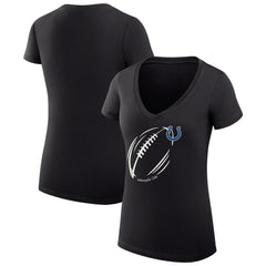 Indianapolis Colts  G-III 4Her by Carl Banks Women's Super-Slim Fit Lightweight Subtle Football V-Neck T-Shirt