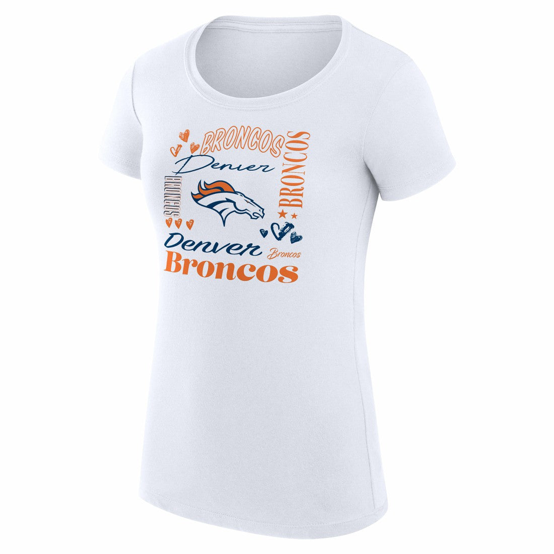 Denver Broncos  G-III 4Her by Carl Banks Women's Super-Slim Fit Lightweight Collage Team T-Shirt
