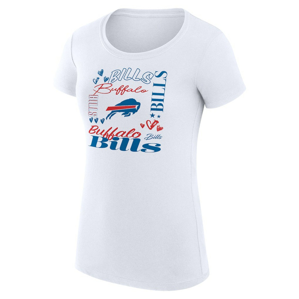 Buffalo Bills  G-III 4Her by Carl Banks Women's Super-Slim Fit Lightweight Collage Team T-Shirt