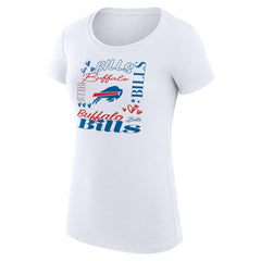 Buffalo Bills  G-III 4Her by Carl Banks Women's Super-Slim Fit Lightweight Collage Team T-Shirt