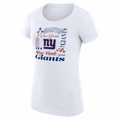 New York Giants  G-III 4Her by Carl Banks Women's Super-Slim Fit Lightweight Collage Team T-Shirt