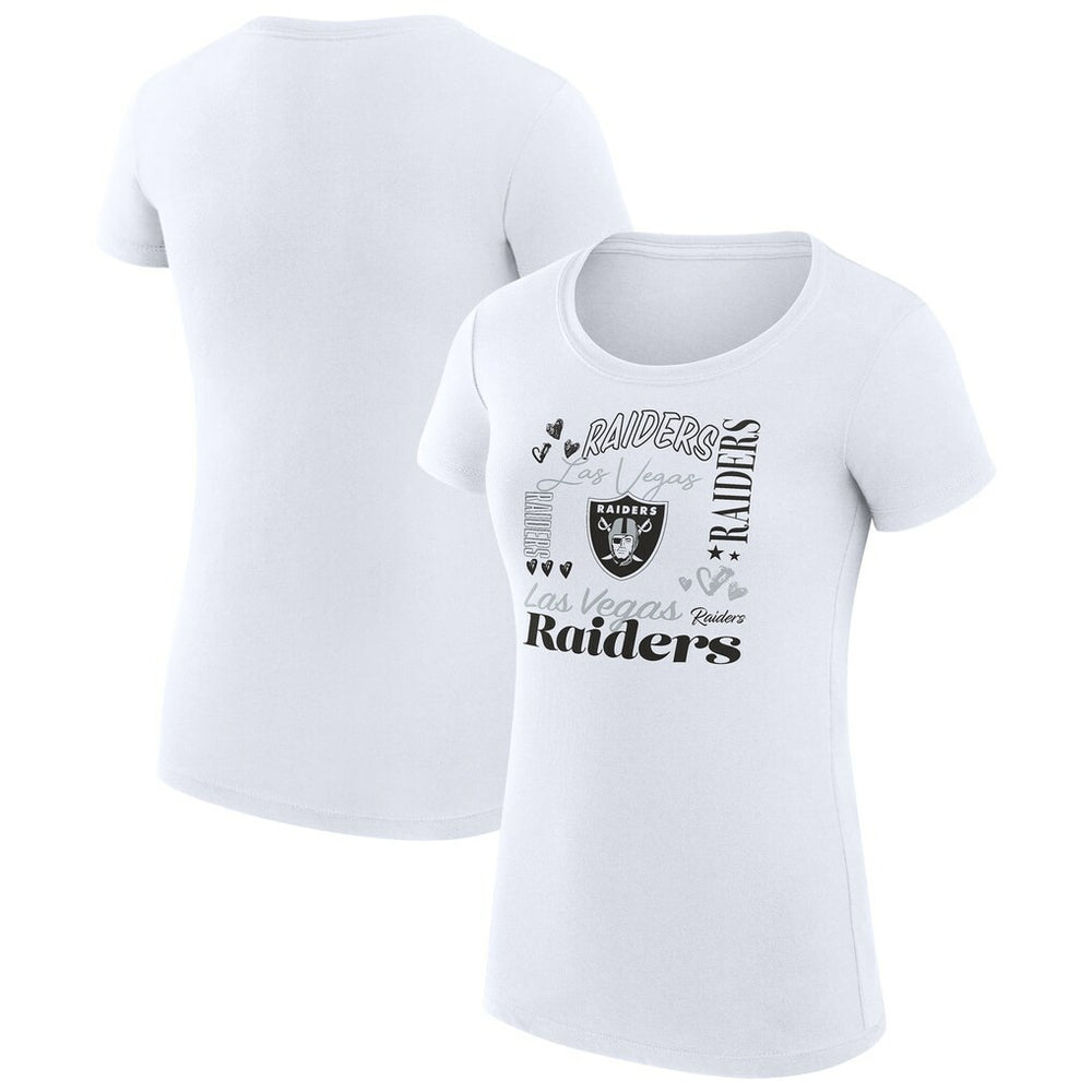 Las Vegas Raiders  G-III 4Her by Carl Banks Women's Super-Slim Fit Lightweight Collage Team T-Shirt