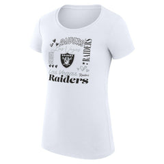 Las Vegas Raiders  G-III 4Her by Carl Banks Women's Super-Slim Fit Lightweight Collage Team T-Shirt