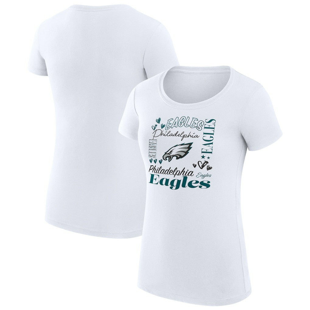 Philadelphia Eagles  G-III 4Her by Carl Banks Women's Super-Slim Fit Lightweight Collage Team T-Shirt