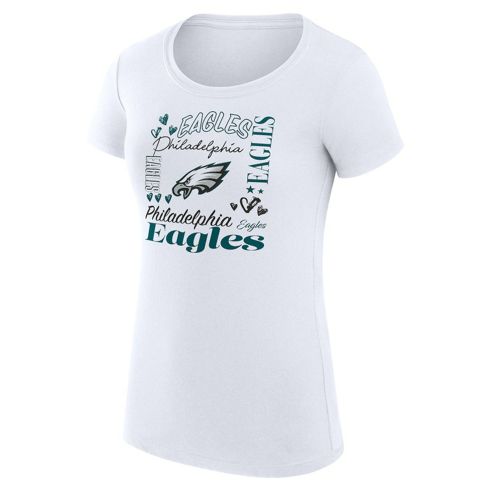 Philadelphia Eagles  G-III 4Her by Carl Banks Women's Super-Slim Fit Lightweight Collage Team T-Shirt