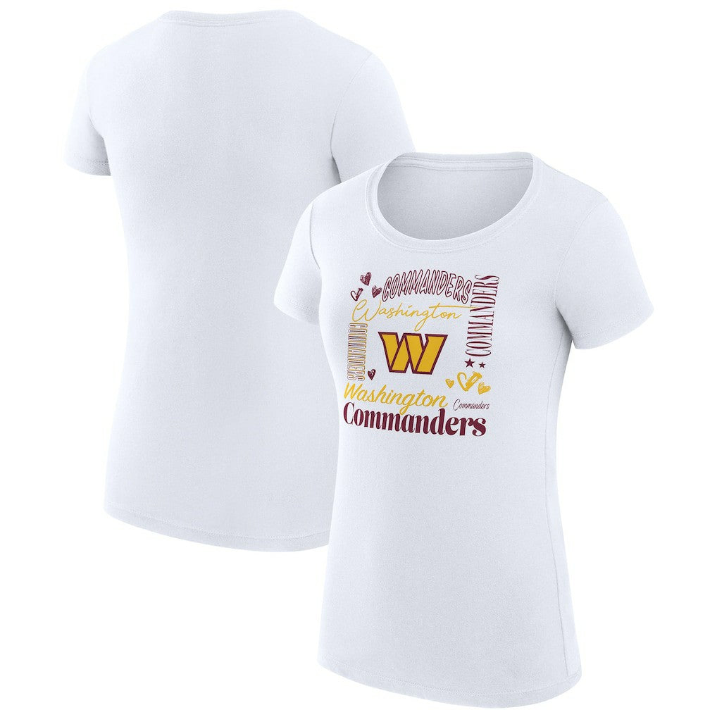 Washington Commanders  G-III 4Her by Carl Banks Women's Super-Slim Fit Lightweight Collage Team T-Shirt