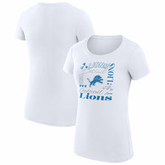 Detroit Lions  G-III 4Her by Carl Banks Women's Super-Slim Fit Lightweight Collage Team T-Shirt