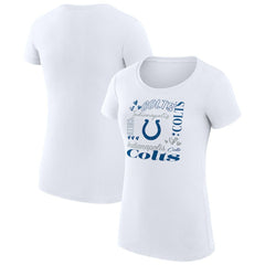 Indianapolis Colts  G-III 4Her by Carl Banks Women's Super-Slim Fit Lightweight Collage Team T-Shirt