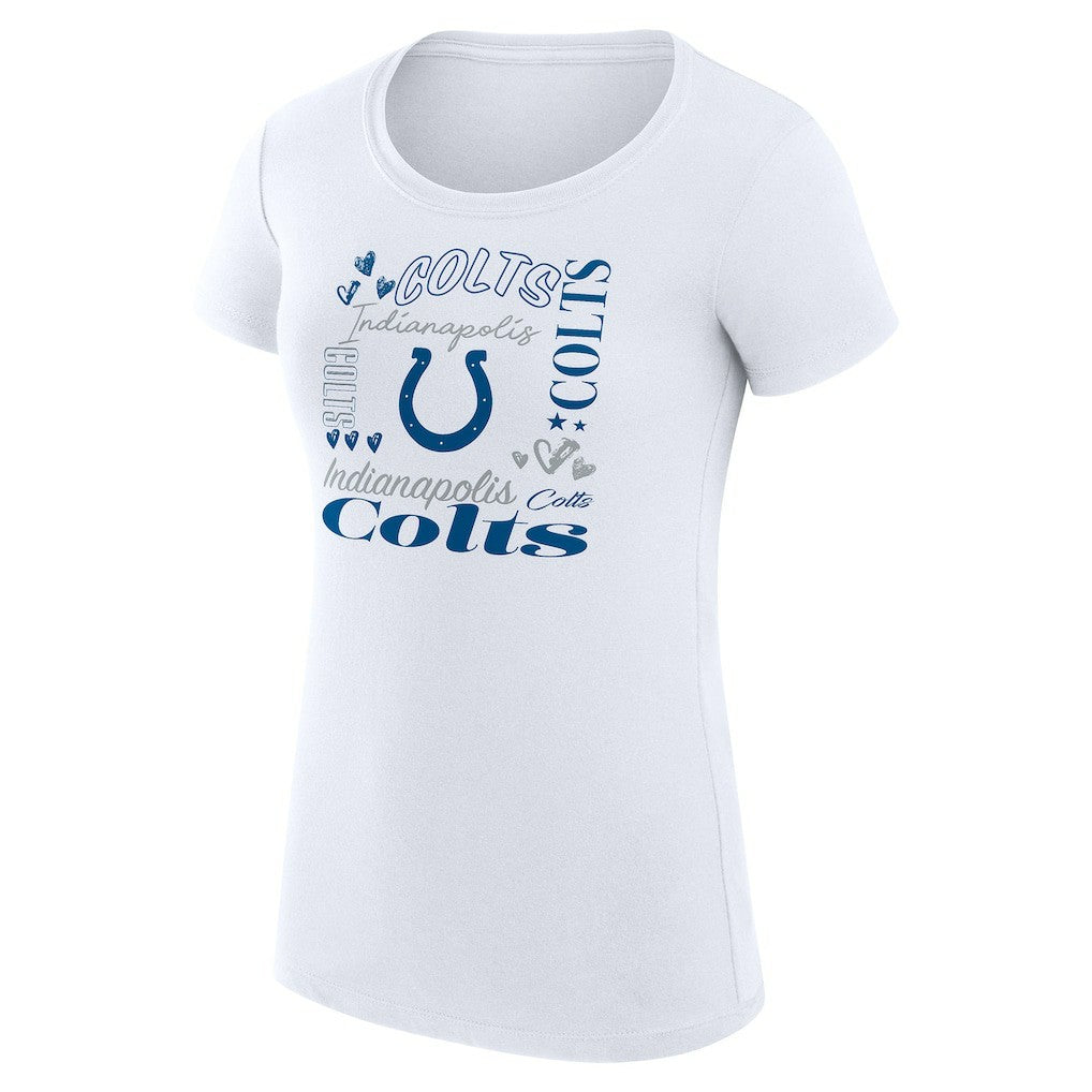 Indianapolis Colts  G-III 4Her by Carl Banks Women's Super-Slim Fit Lightweight Collage Team T-Shirt