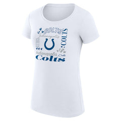 Indianapolis Colts  G-III 4Her by Carl Banks Women's Super-Slim Fit Lightweight Collage Team T-Shirt