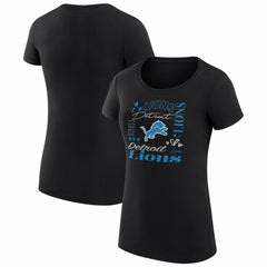 Detroit Lions  G-III 4Her by Carl Banks Women's Super-Slim Fit Lightweight Collage Team T-Shirt