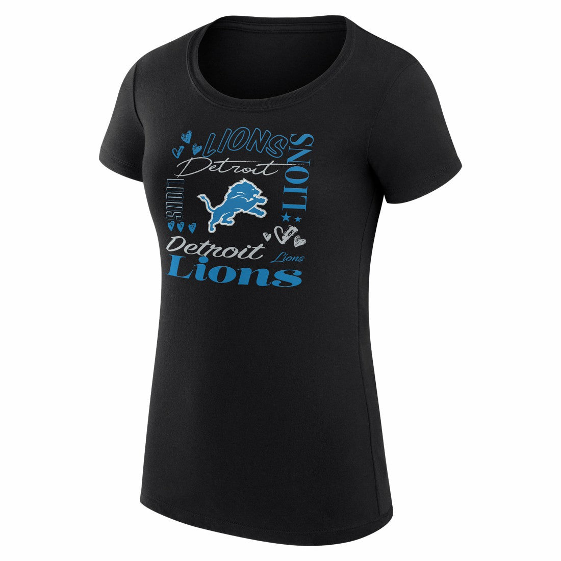 Detroit Lions  G-III 4Her by Carl Banks Women's Super-Slim Fit Lightweight Collage Team T-Shirt