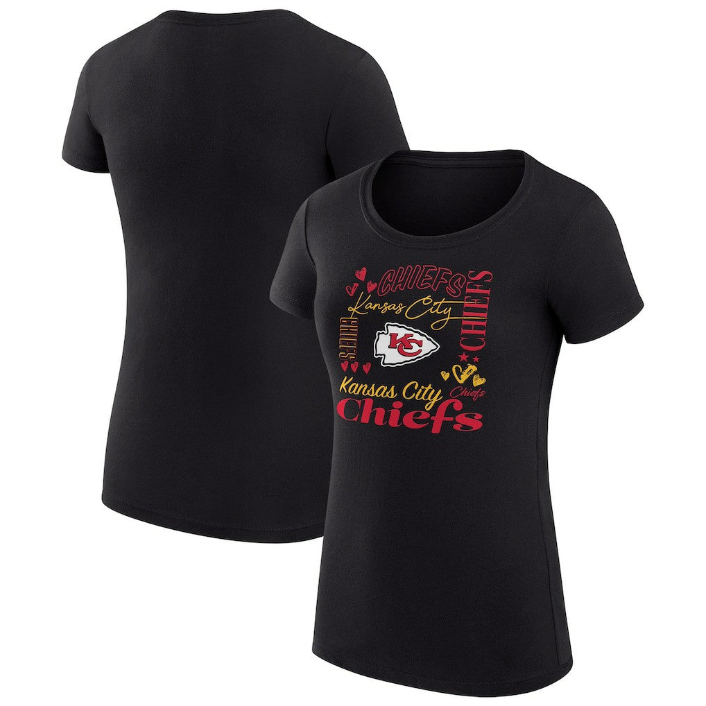Kansas City Chiefs  G-III 4Her by Carl Banks Women's Super-Slim Fit Lightweight Collage Team T-Shirt