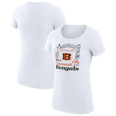 Cincinnati Bengals  G-III 4Her by Carl Banks Women's Super-Slim Fit Lightweight Collage Team T-Shirt