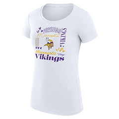 Minnesota Vikings  G-III 4Her by Carl Banks Women's Super-Slim Fit Lightweight Collage Team T-Shirt