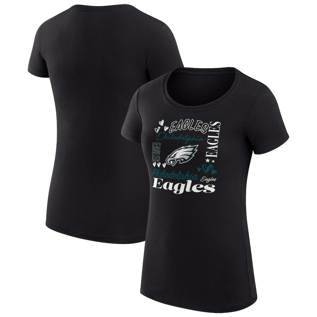 Philadelphia Eagles  G-III 4Her by Carl Banks Women's Super-Slim Fit Lightweight Collage Team T-Shirt