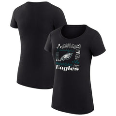 Philadelphia Eagles  G-III 4Her by Carl Banks Women's Super-Slim Fit Lightweight Collage Team T-Shirt