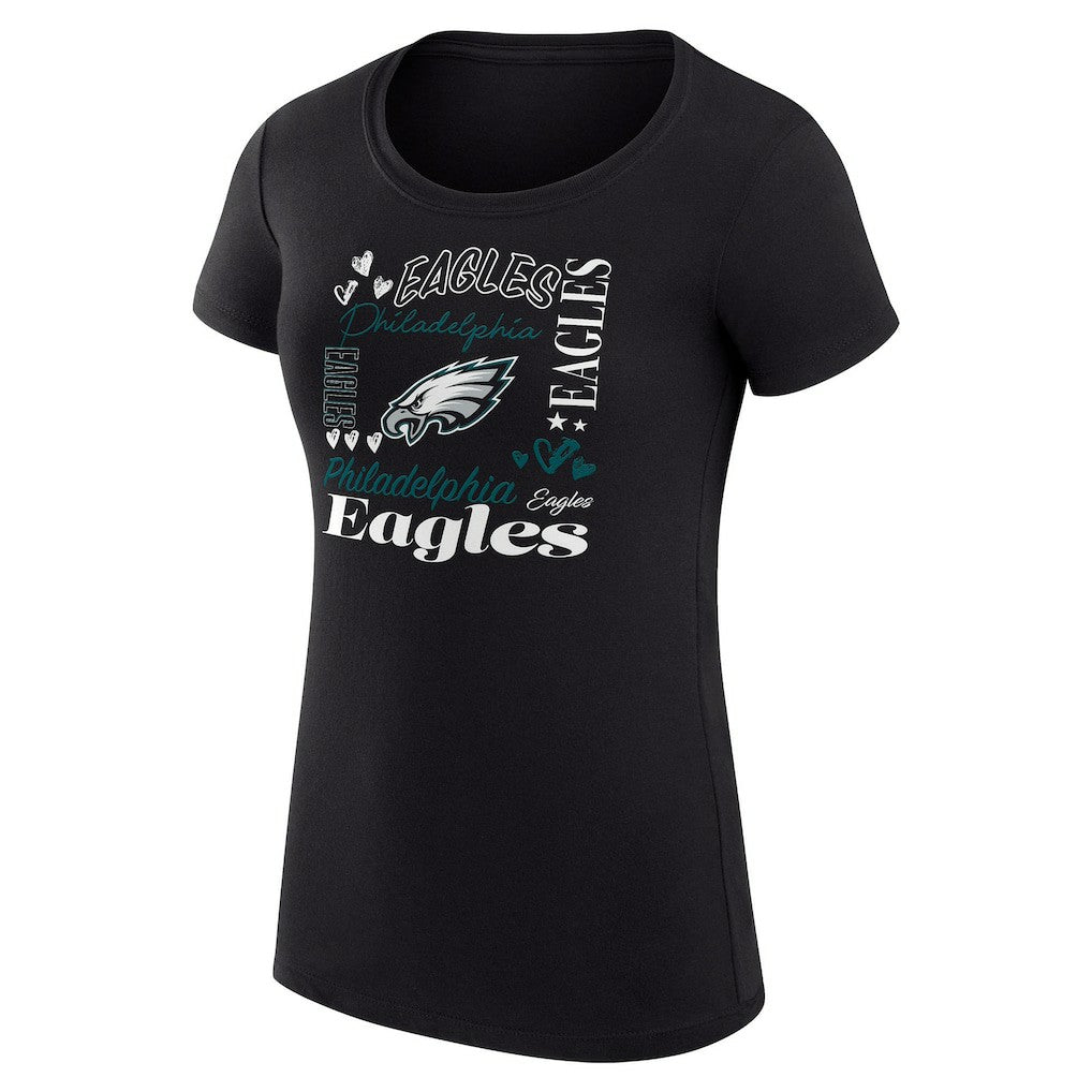 Philadelphia Eagles  G-III 4Her by Carl Banks Women's Super-Slim Fit Lightweight Collage Team T-Shirt