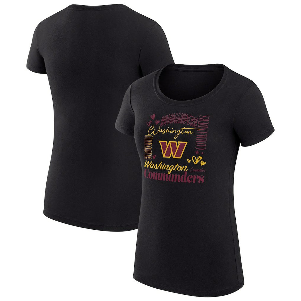 Washington Commanders  G-III 4Her by Carl Banks Women's Super-Slim Fit Lightweight Collage Team T-Shirt