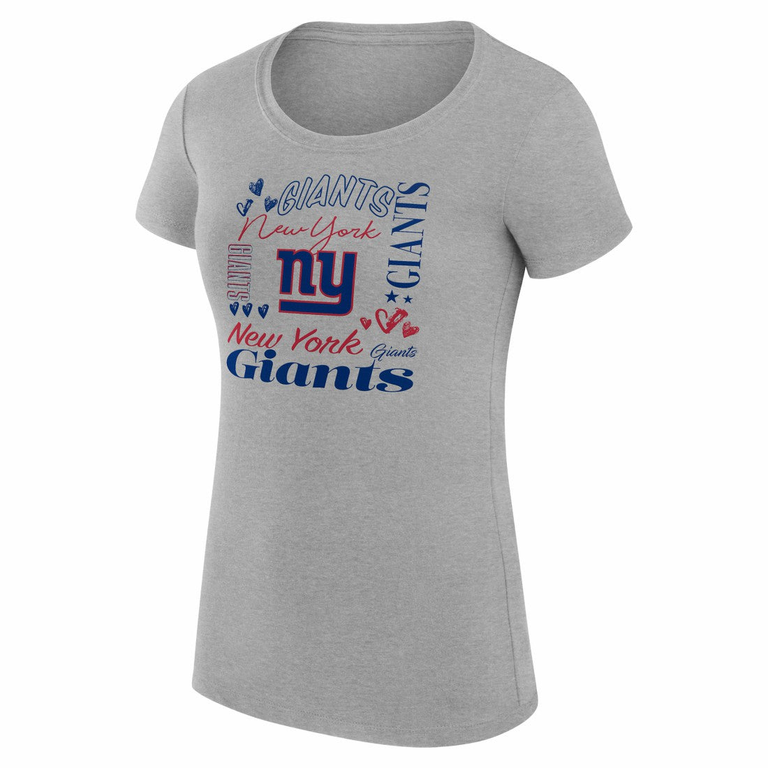 New York Giants  G-III 4Her by Carl Banks Women's Super-Slim Fit Lightweight Collage Team T-Shirt