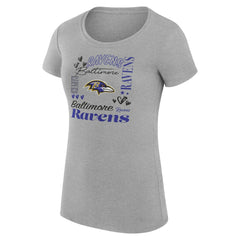 Baltimore Ravens  G-III 4Her by Carl Banks Women's Super-Slim Fit Lightweight Collage Team T-Shirt