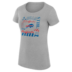 Buffalo Bills  G-III 4Her by Carl Banks Women's Super-Slim Fit Lightweight Collage Team T-Shirt