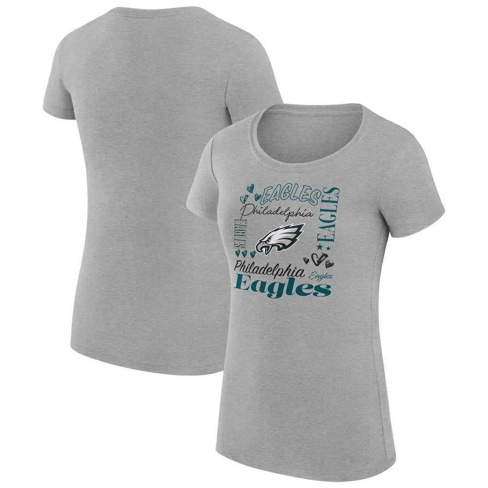 Philadelphia Eagles  G-III 4Her by Carl Banks Women's Super-Slim Fit Lightweight Collage Team T-Shirt