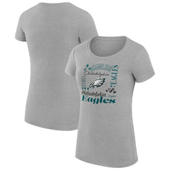 Philadelphia Eagles  G-III 4Her by Carl Banks Women's Super-Slim Fit Lightweight Collage Team T-Shirt
