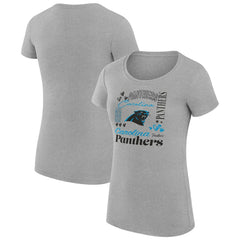 Carolina Panthers  G-III 4Her by Carl Banks Women's Super-Slim Fit Lightweight Collage Team T-Shirt