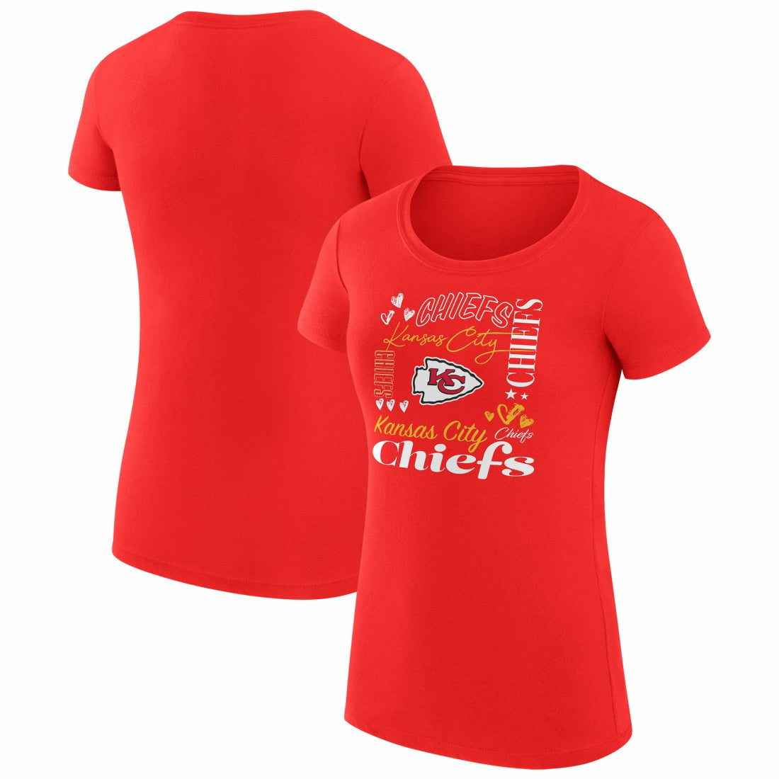 Kansas City Chiefs  G-III 4Her by Carl Banks Women's Super-Slim Fit Lightweight Collage Team T-Shirt