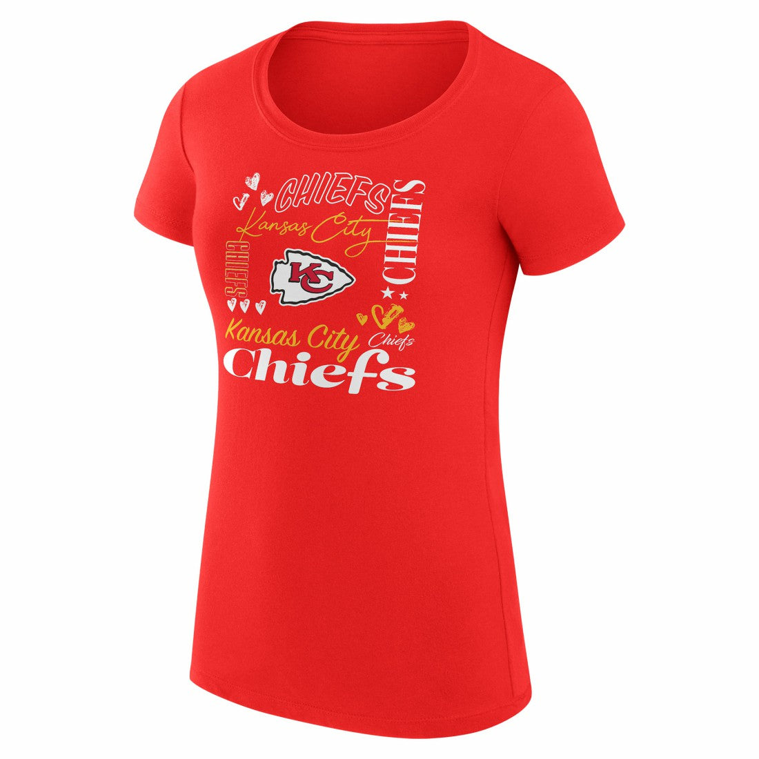 Kansas City Chiefs  G-III 4Her by Carl Banks Women's Super-Slim Fit Lightweight Collage Team T-Shirt