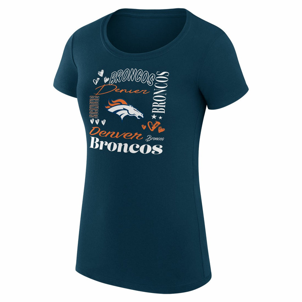 Denver Broncos  G-III 4Her by Carl Banks Women's Super-Slim Fit Lightweight Collage Team T-Shirt