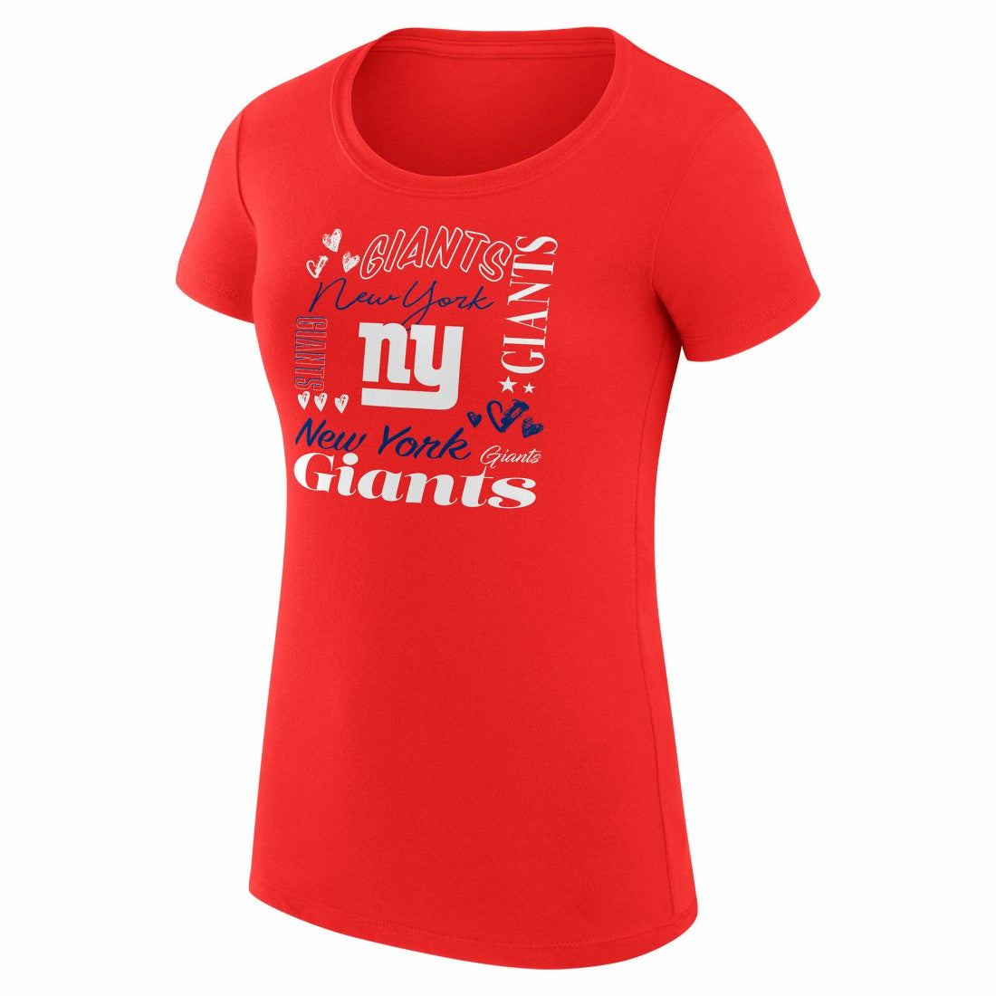 New York Giants  G-III 4Her by Carl Banks Women's Super-Slim Fit Lightweight Collage Team T-Shirt