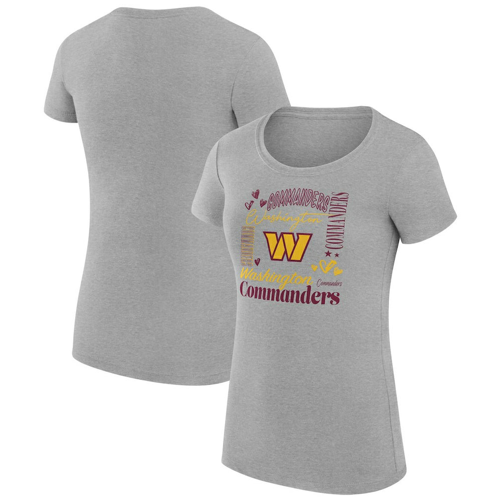 Washington Commanders  G-III 4Her by Carl Banks Women's Super-Slim Fit Lightweight Collage Team T-Shirt