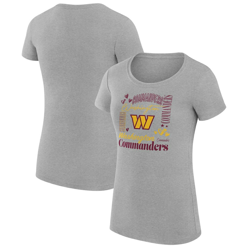 Washington Commanders  G-III 4Her by Carl Banks Women's Super-Slim Fit Lightweight Collage Team T-Shirt