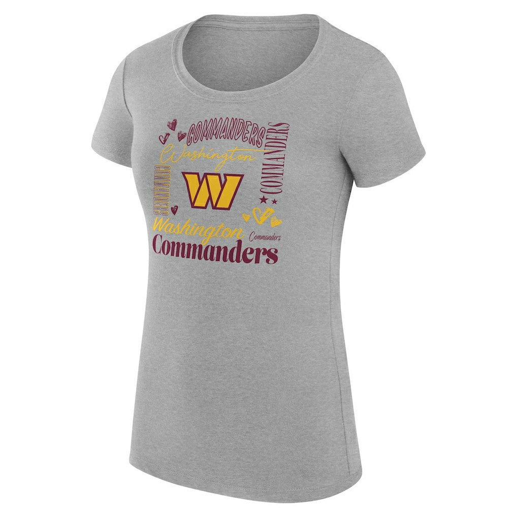 Washington Commanders  G-III 4Her by Carl Banks Women's Super-Slim Fit Lightweight Collage Team T-Shirt