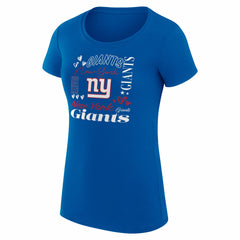 New York Giants  G-III 4Her by Carl Banks Women's Super-Slim Fit Lightweight Collage Team T-Shirt