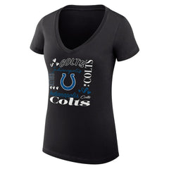 Indianapolis Colts  G-III 4Her by Carl Banks Women's Super-Slim Fit Lightweight Collage Team V-Neck T-Shirt