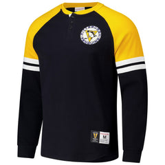 Pittsburgh Penguins Mitchell & Ness Thermal Henley Long Sleeve T-Shirt Online