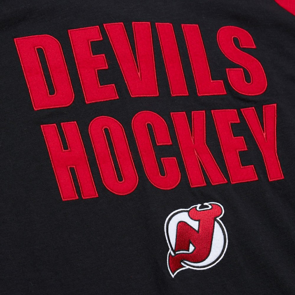 New Jersey Devils Mitchell & Ness Legendary Slub Raglan Long Sleeve T-Shirt For Sale