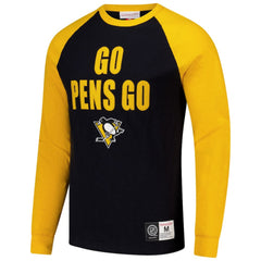 Pittsburgh Penguins Mitchell & Ness Legendary Slub Raglan Long Sleeve T-Shirt Discount