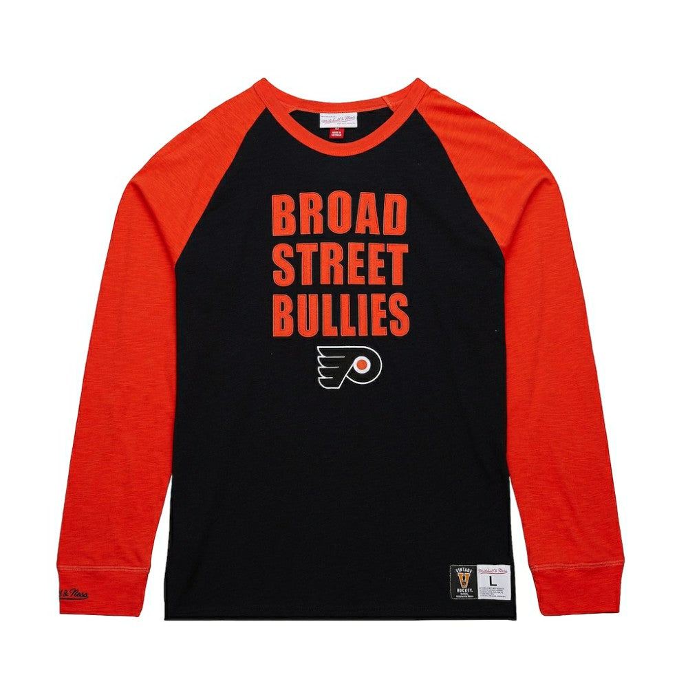 Philadelphia Flyers Mitchell & Ness Legendary Slub Raglan Long Sleeve T-Shirt For Sale