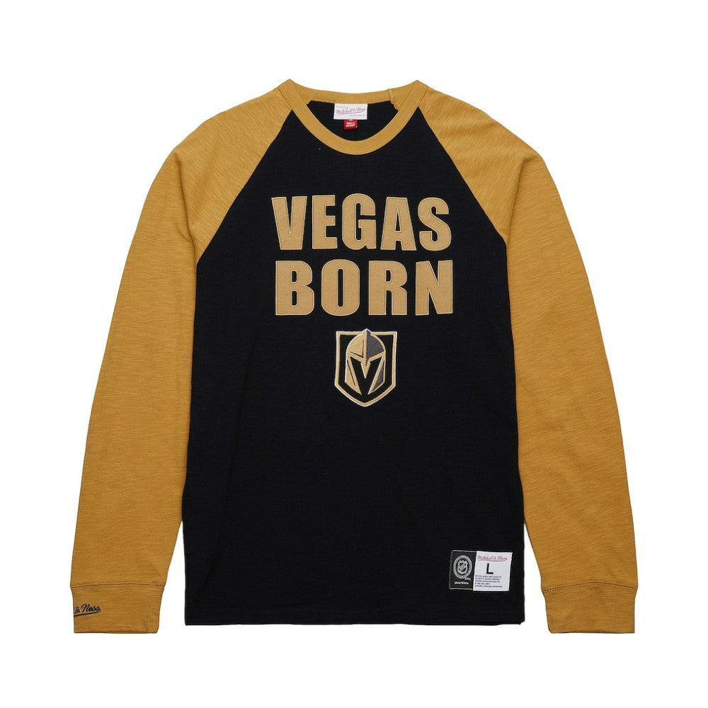 Vegas Golden Knights Mitchell & Ness Legendary Slub Raglan Long Sleeve T-Shirt Discount