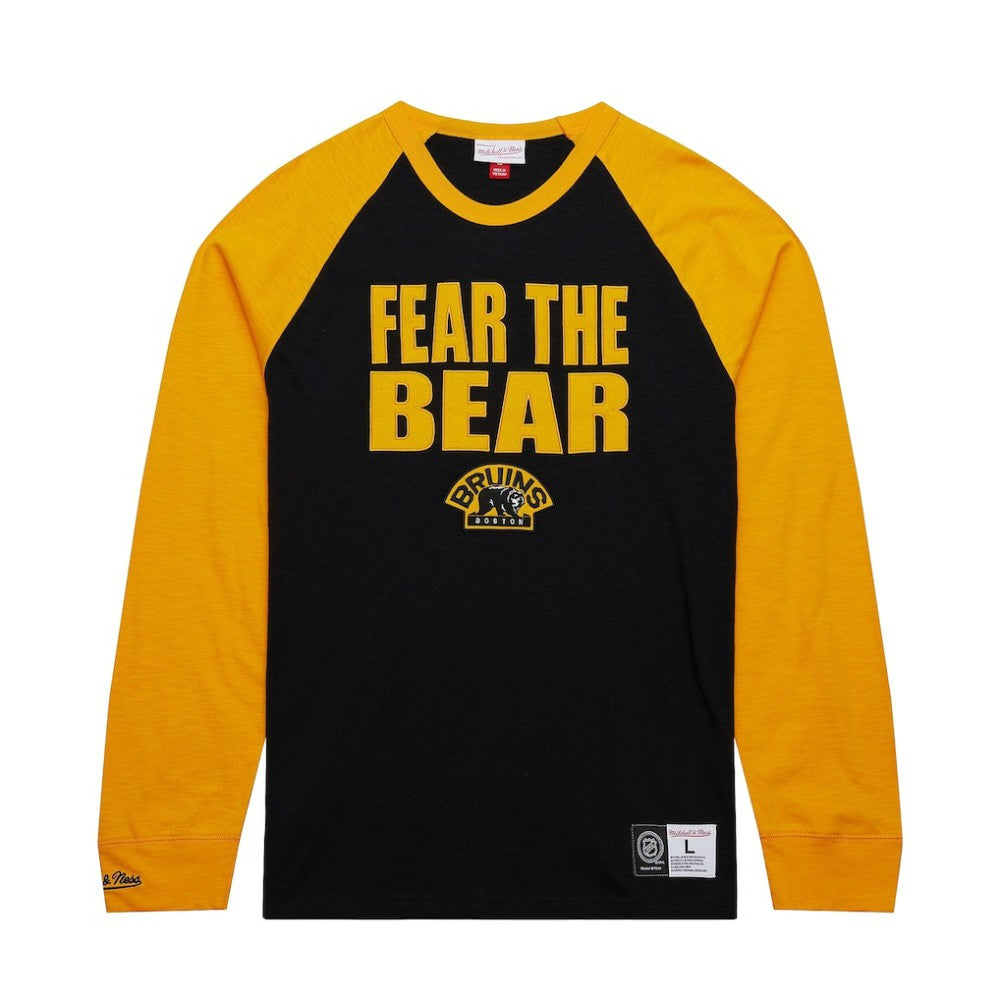 Boston Bruins Mitchell & Ness Legendary Slub Raglan Long Sleeve T-Shirt Online