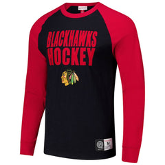 Chicago Blackhawks Mitchell & Ness Legendary Slub Raglan Long Sleeve T-Shirt For Sale