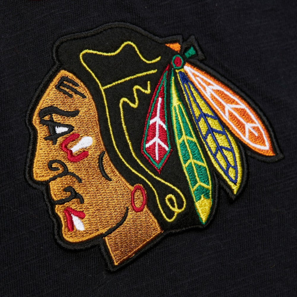 Chicago Blackhawks Mitchell & Ness Legendary Slub Raglan Long Sleeve T-Shirt For Sale