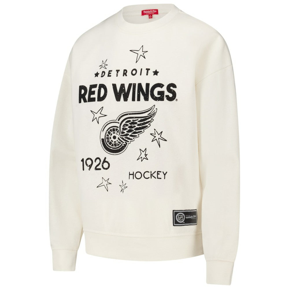 Detroit Red Wings Mitchell & Ness Women's Logo 3.0 Pullover Sweatshirt Outlet