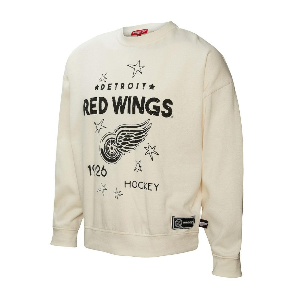 Detroit Red Wings Mitchell & Ness Women's Logo 3.0 Pullover Sweatshirt Outlet
