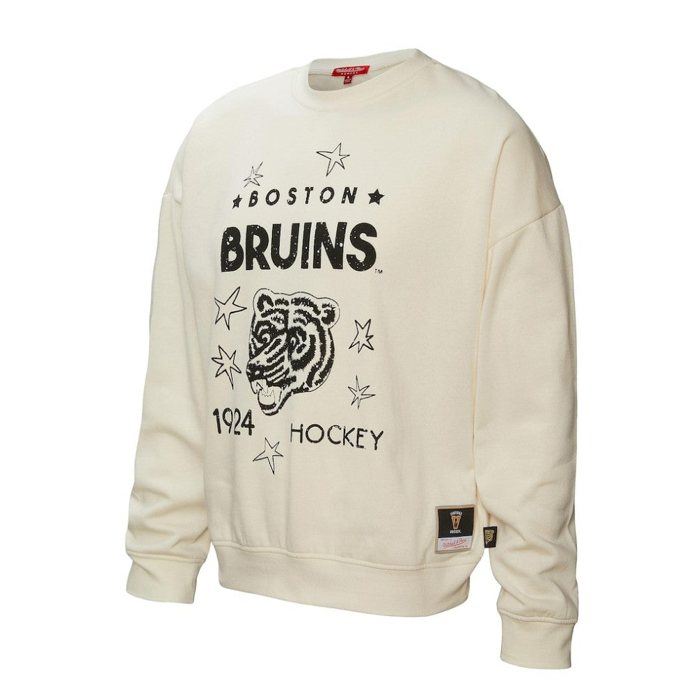 Boston Bruins Mitchell & Ness Women's Logo 3.0 Pullover Sweatshirt Discount