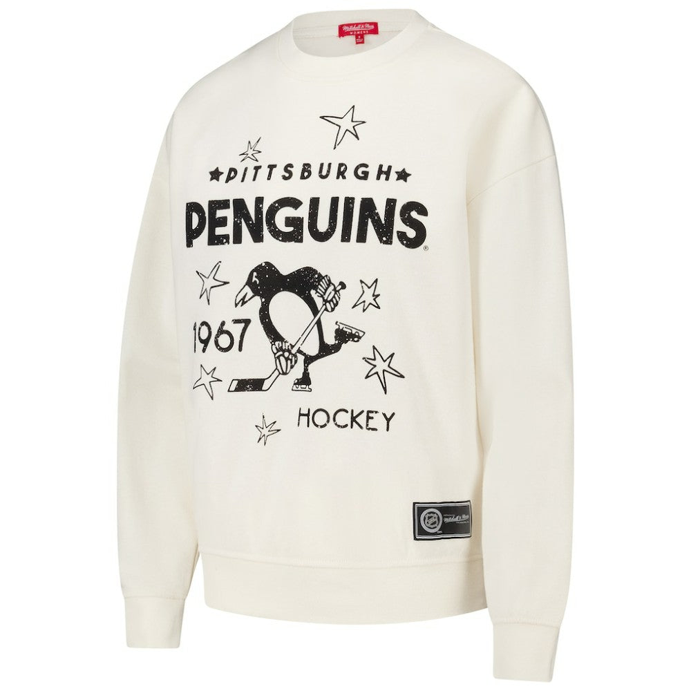 Pittsburgh Penguins Mitchell & Ness Women's Logo 3.0 Pullover Sweatshirt Discount